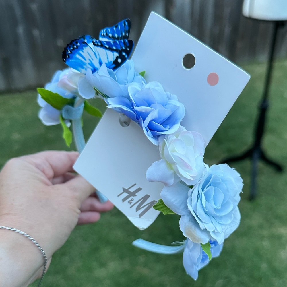 H&M Blue Floral Kids Headband (Sold in a bundle only)